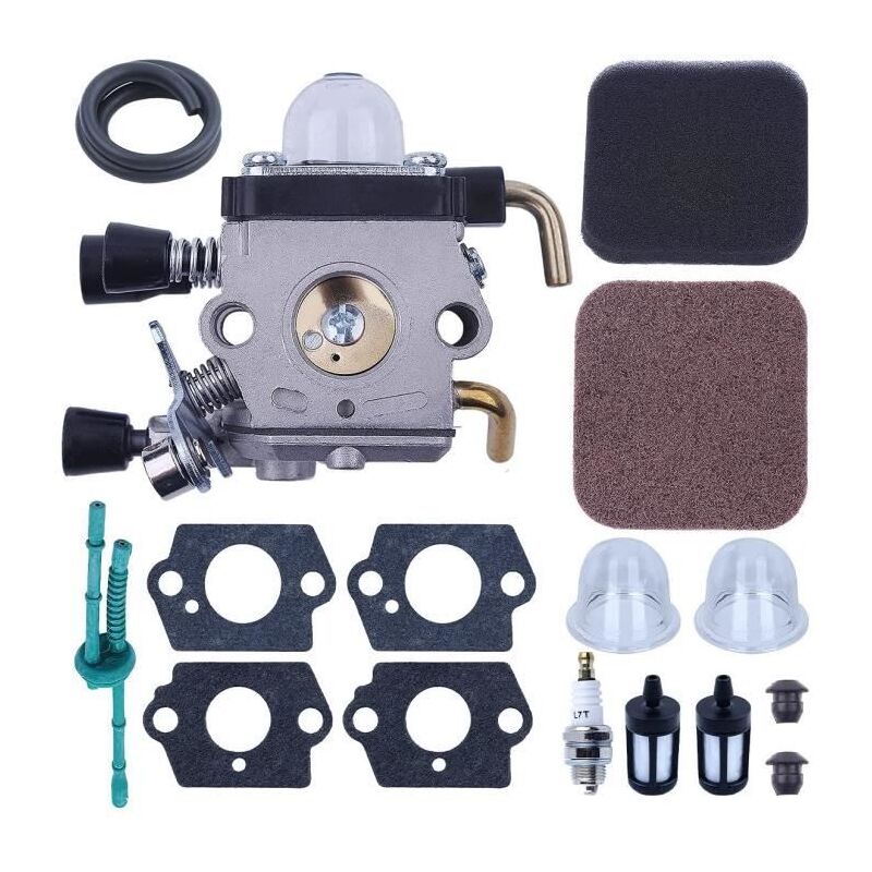 Forehill - Carburateur FS85 avec Kit de filtre à Air pour Sthil FS75 FS80 FS85 HS75 HS80 HS85 HL75 FH75 HT70 HT75 KM80 KM85 SP80 SP85