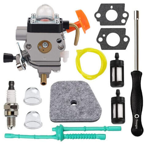 Carburateur FS90R pour Stihl FS110R FS130R FS100 KM130R FS130 FS90 KM90R KM90 FS110 KM110R HT100 HT101 avec outil de réglage et kit de réglage du dégagement de valve