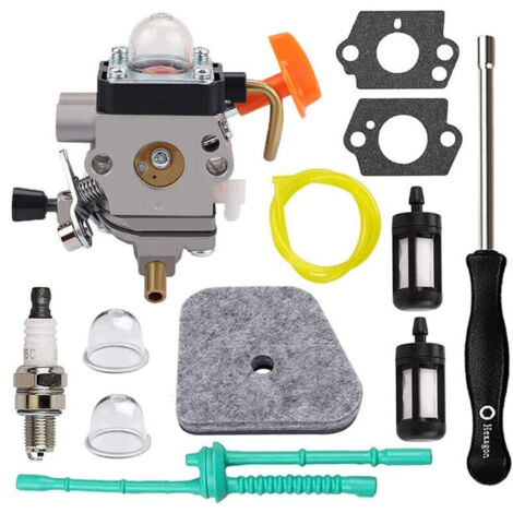 Carburateur FS90R pour Stihl FS110R FS130R FS100 KM130R FS130 FS90 KM90R KM90 FS110 KM110R HT100 HT101 avec outil de réglage et kit de réglage du dégagement de valve
