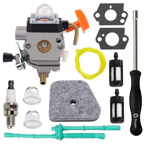 Carburateur FS90R pour Stihl FS110R FS130R FS100 KM130R FS130 FS90 KM90R KM90 FS110 KM110R HT100 HT101 avec outil de réglage et kit de réglage du dégagement de valve