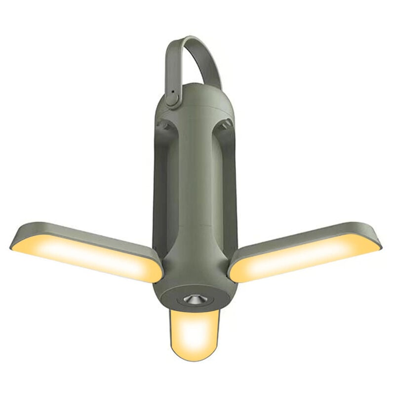 LIFCAUSAL Lampe de Camping Rechargeable Multifonction Batterie 10000mAh, Éclairage Tricolore à Gradation Continue, Pliable à 180°, Torche Intégrée et