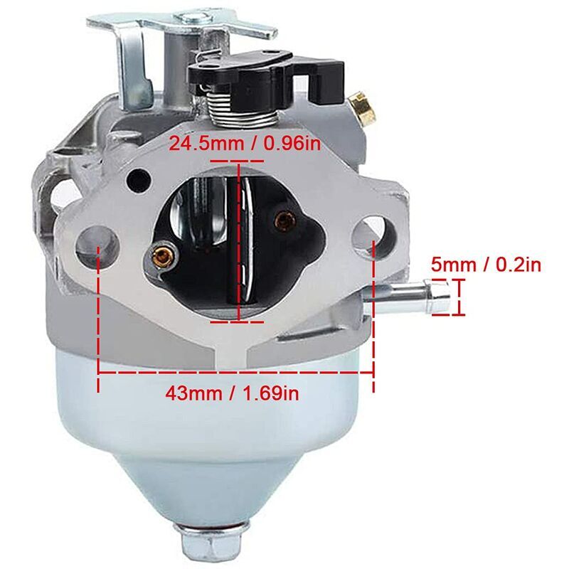 Start - Carburateur Kit de carburateur GCV190 pour Honda GC190 GCV190A GV190LA HRB217 HRX217 HRX217K1 HRX217K2 Les Moteurs de Tondeuse à Gazon