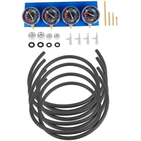 Carburateur Kit de jauge à Vide Accessoire de Moto avec Tuyau, Équilibreur de jauge de Vide de Moto, Synchroniseur de carburateur, Moto Jauge de Reniflard, Moto Testeur Accessoire Google
