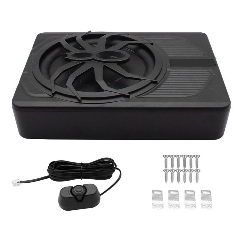 LIFCAUSAL Subwoofer Actif Sous-Siège 800W 10 Pouces pour Voiture 12V Haut-Parleur Amplifié avec LED Bleue et Contrôleur de Volume Compatible SUV,