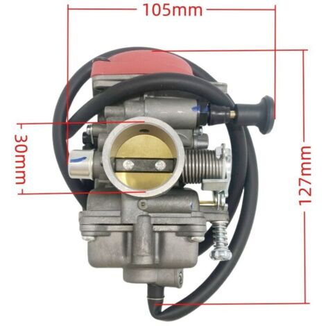 Carburateur MV30 adapté aux ATV250, EN250, JS250, QM250GY, GXT250 606-073. Système d'alimentation en carburant de taille standard d'origine pour véhicules tout-terrain.
