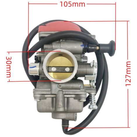 Carburateur MV30 adapté aux ATV250, EN250, JS250, QM250GY, GXT250 606-073. Système d'alimentation en carburant de taille standard d'origine pour véhicules tout-terrain.