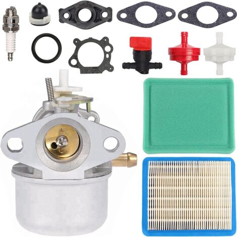 Carburateur pour Briggs & Stratton 799869 792253 497586 124T02 126L02 126M02 126T02 126T05 126T07 121K02 122K02 Moteurs Tondeuse à gazon Nettoyeur haute pression avec filtre à air