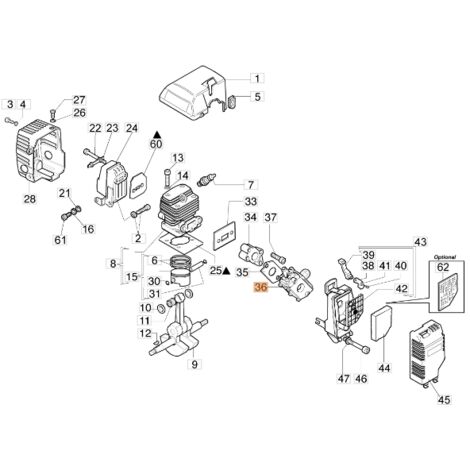 Carburateur pour débroussailleuse modèles 735S 735T ORIGINAL EMAK 074000392A