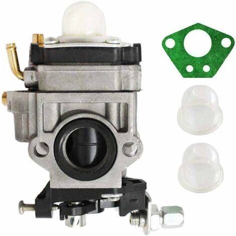 Carburateur pour Débroussailleuse Multifonctions 5en1 43cc 47cc 49cc 50cc 52cc avec ampoule d'apprêt + joint READCLY