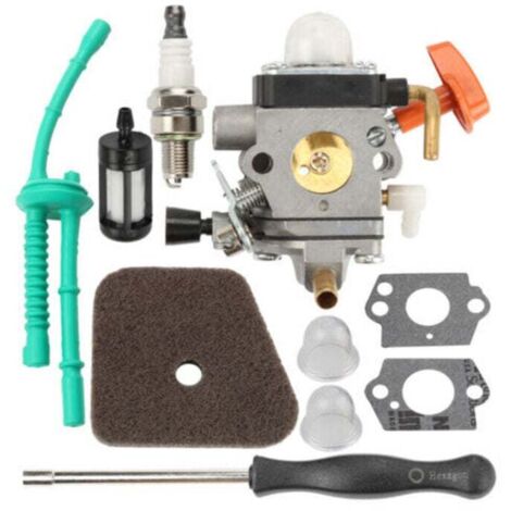 Carburateur pour Débroussailleuse STIHL FS90 FS110 HT101 FS130 FS100 FS110R KM110R KM130 HL100 HT100 FS100RX FS130R FS87 FS100R KM90 KM90R KM100 KM110 KM130R avec Bougie d'Allumage etc