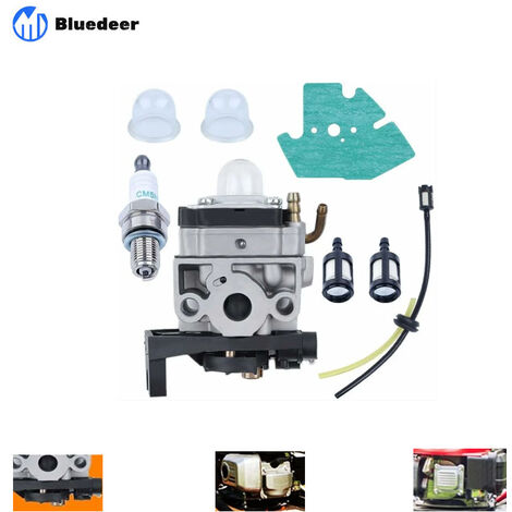 Carburateur pour Débroussailleuse Tuyau Joint Bougie d'Allumage Kit pour Filtre à Essence Moteur Honda GX25 GX35 GX 25 35 HHT35 HHT35S FG110 Remplacement Accessoires
