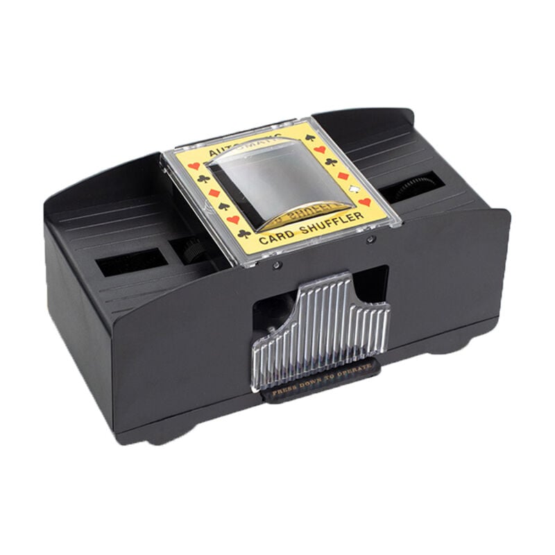 Mélangeur de cartes automatique 1-2 jeux de cartes USB pour jeux de cartes UNO, Phase 10, Blackjack, Texas Hold'em, à la maison, au bureau ou en