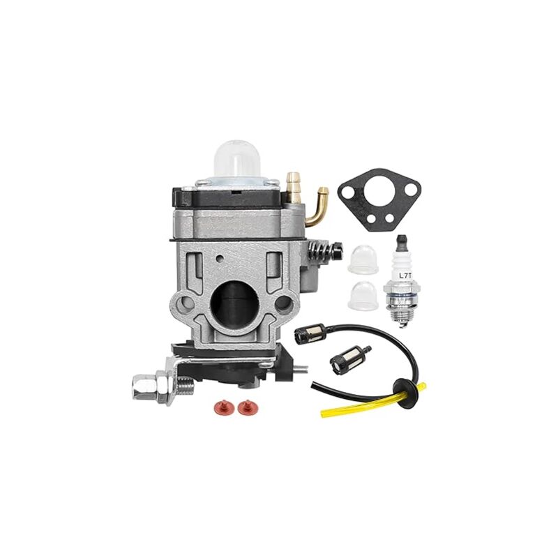 Tigrezy - Carburateur pour moteur de débroussailleuse 52cc 49cc 43cc, Kit de carburateur avec tuyau d'étanchéité, bougie d'allumage, filtre à essence
