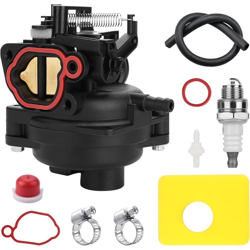 Carburateur pour Moteurs Briggs et Stratton, Remplacement du Filtre à Air du Carburateur avec Accessoires Carburateur pour Débroussailleuse