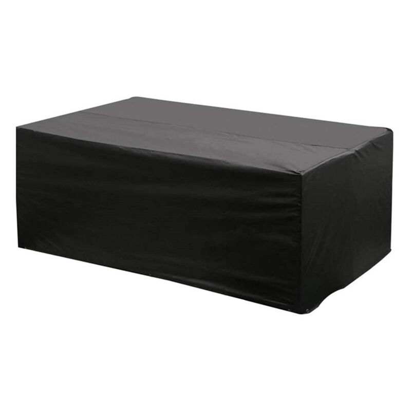 LIFCAUSAL Housse de protection rectangulaire noire 200x160x70 cm pour table de jardin - Bâche extérieure 210D Oxford ant