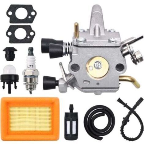 Carburateur pour tondeuse à gazon FS120. FS200. FS250. FS300. FS350. FR350. Accessoires JRISBO pour FS 250. Kit carburateur avec filtre à air. joint. bougie et ampoule de démarrage.