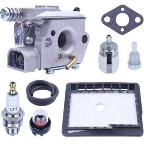 Carburateur pour tronçonneuse ECHO CS3000 CS3400 CS3450 CS300 – Mélange air/carburant stable – Installation facile – Filtre à air et tuyau inclus