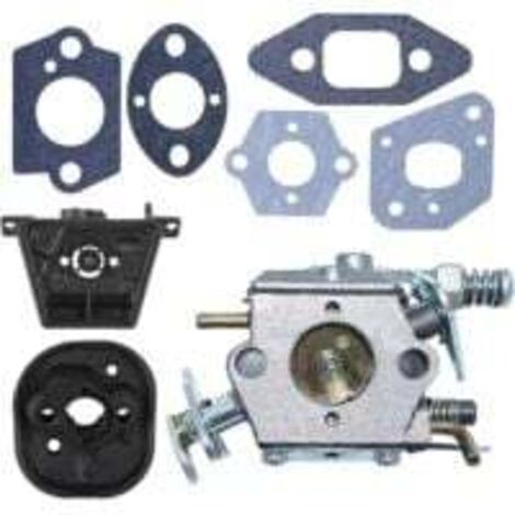 Carburateur pour tronçonneuse Partner 350 351 352 370 371 390 391 401 420 20X McCulloch Mac Cat 335 435 436 440 441 PN Walbro 33-29 WT-625 WT-391 Zama C1Q-W9 avec support de carburateur 530071621