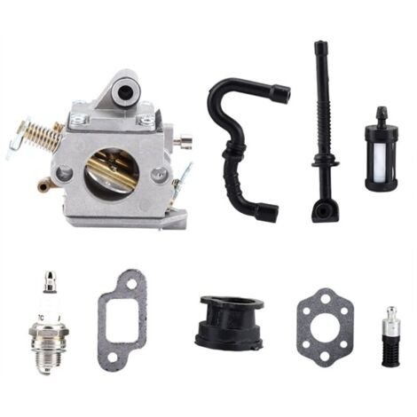 Carburateur pour tronçonneuse STIHL MS170 MS180 – Installation facile – Compatible modèles 017 018 – Métal durable pour performance fiable