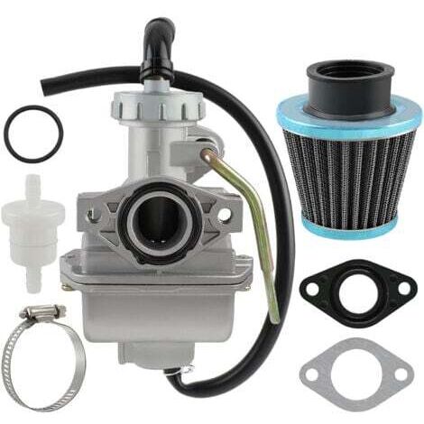 Carburateur PZ20 Carburateur avec Valve Manuelle pour Moteur de Poche 4 Temps 50cc 70cc 90cc 110cc 125cc Mini Quad ATV Dirt Bike Pit Bike