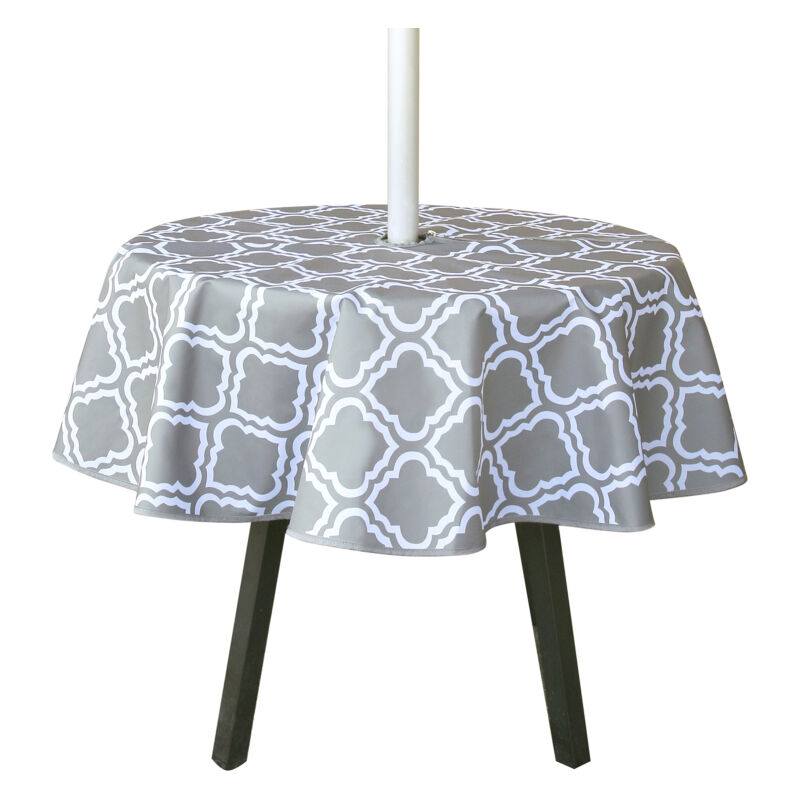 Nappe anti-déversement de 1,5 m avec fermeture éclair et trou pour parapluie, imperméable, pour l'extérieur, pour patio, fête, pique-nique