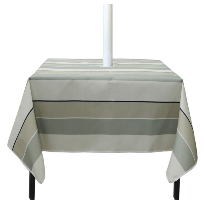 Nappe anti-déversement de 1,5 m avec fermeture éclair et trou pour parapluie, imperméable, pour l'extérieur, pour patio, fête, pique-nique