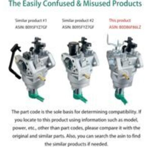 Carburateur S-giant Huayi OEM 41532, 100161 compatible avec générateur Champion - Référence 47.131000.22