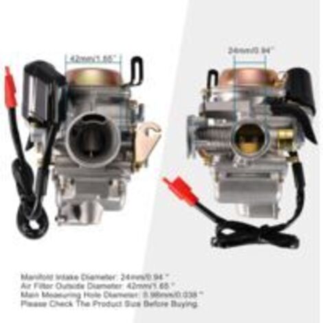 Carburateur S-GIANT PD24J 24 mm pour moteurs GY6 4 temps, 125 cm³, 150 cm³, quads, karts, cyclomoteurs et scooters.