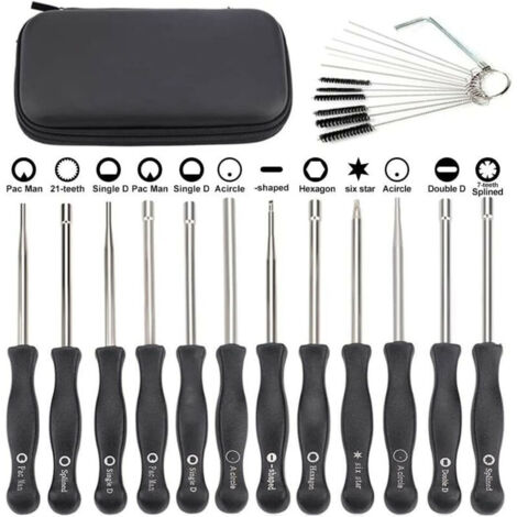 Carburateur--Set de 12 Outils de Réglage de Carburateur/Tournevis de Réglage pour Moteur à 2 Temps Embout Splined/Pac Man/D/Double D pour Débroussailleuse Tronçonneuse Poulan usqvarna