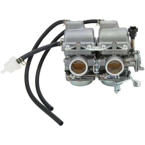 Carburatore a doppio corpo per motocicletta Pasamer, robusto carburatore a doppio corpo in metallo, funzionamento fluido, diametro interno di ingresso di 26 mm per modifiche
