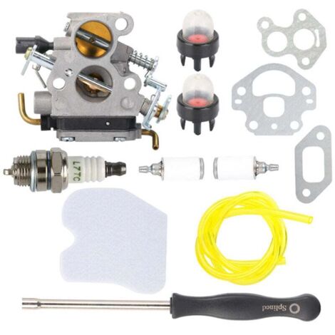 Carburatore con cacciavite di regolazione e filtro dell'aria per motosega Husqvarna 235, 235E, 236, 236E, 240, 240E C1T-W33 4 Zama. Sostituisce 574719402 e 545072601.