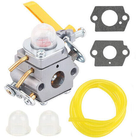 Carburatore con guarnizione e tubo flessibile, 2 pompette di adescamento, C1U-H60 308054013 308054012 308054004 308054008 Compatibile con decespugliatore Ryobi Homelite da 25cc 26cc 30cc