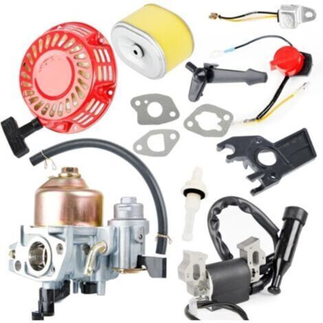 Carburatore GX160 con avviamento a strappo, bobina di accensione e filtro dell'aria, adatto per motori GX140, GX168 e GX200 (5 CV, 5,5 CV e 6,5 CV).