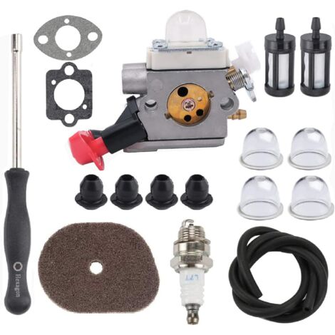 Carburatore Hippotech C1M-S267A con filtro aria per decespugliatore Stihl FS40 FS50 FS50C HT56 HT56C KM56 KM56C KN56 FS56 FS56C FS70 FS70C FS70 FC56 FC70 FC70C 4144120 0603