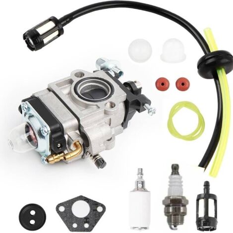 Carburatore per decespugliatore, gruppo carburatore per decespugliatore, carburatore per decespugliatore, carburatore con candela, 52 cc 49 cc 43 cc con guarnizione, pompa di avviamento, tubo, valvola