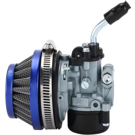 Carburatore per moto con filtro dell'aria per motori a 2 tempi da 49cc, 66cc, 70cc e 80cc - Kit ad alte prestazioni, maggiore potenza, facile installazione, ideale per motori di piccola cilindrata.