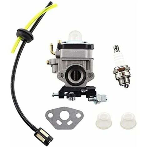 Carburatore Ulisem e filtro carburante da 11 mm con candela per decespugliatore AL-KO Alko motore BC410 BC4535 BC 4125.