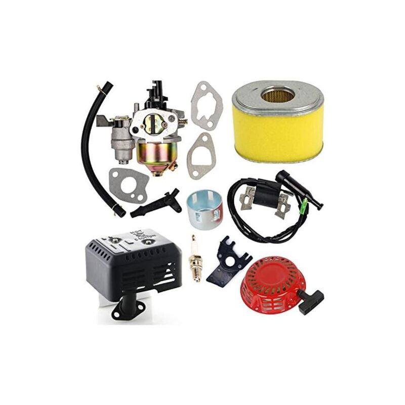 carbure TOR Carb Kit with Air Filtre Ignition PowerCoil Recoil Starter for Honda GX140 GX160 GX200 5.5HP moteur 6.5hp Parts Moteur + EX35 Exhaust