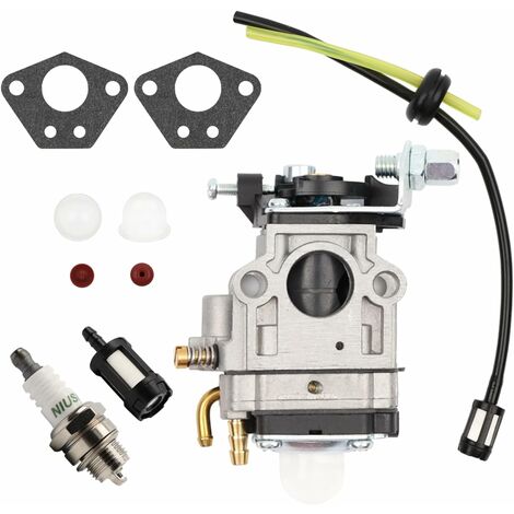 PESCE Carburetor for 52cc 49cc 43cc Brushcutter Carb Kit with Gasket, Hose, Spark Plug and Fuel Filter.brushcutter carburetor