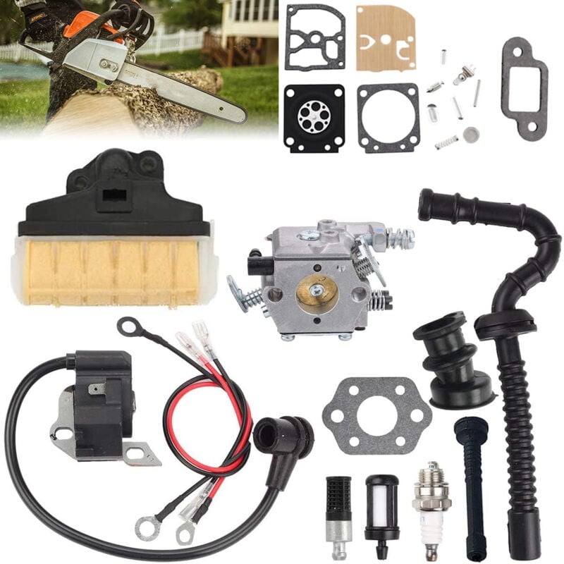 Carburetor for Stihl 021 023 025 MS210 MS230 MS250 Chainsaw Carb with 1123 160 1650 Air Filter Ignition Coil Fuel Line Tune Up Kit Replace Walbro
