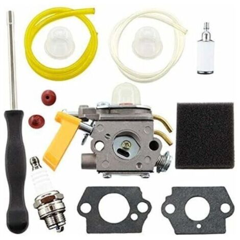 Carburetor kit for Ryobi RBC30SESA RBC30SBSA RLT30CESA RLT30SESA RPR3025JA. Replaces ZAMA C1U-H60D Ryobi and Homelite 26cc and 30cc lawnmowers and brushcutters.