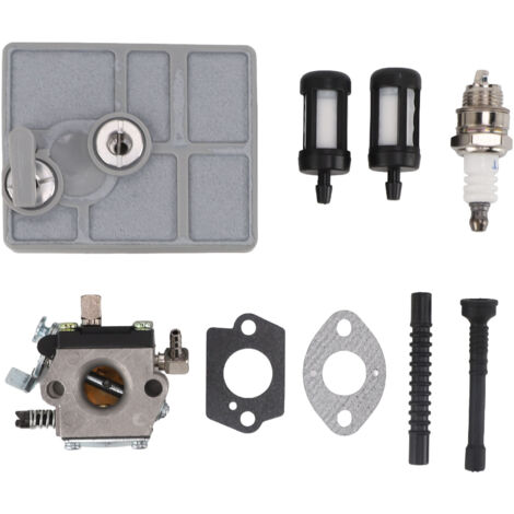 Carburetor Kit with Spark Plug Oil Filter Paper Gasket Carburetor Accessory Replacement Kit for 1113 120 1612 1113 120 1603 1113 120 1602 Chainsaws