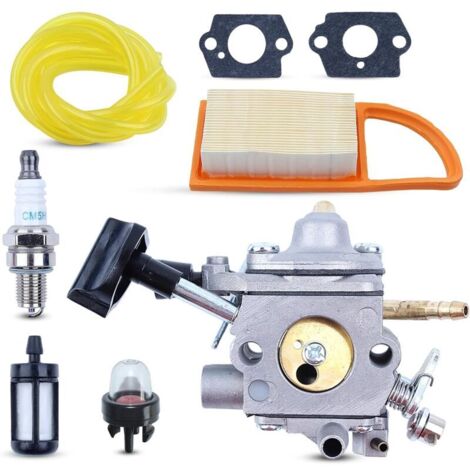 Carburettor Kit for Stihl BR600 BR500 BR550 Blower, Carburettor with Gasket + Air Filter + Spark Plug + Fuel Filter Replacement Parts Accessory 4282 120 0606