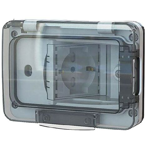 Carcasa 4Box WIDE con toma Schuko Blanco IP55 4B.W.01.015