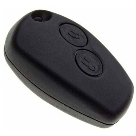Carcasa de llave sin cuchilla compatible con Dacia Logan, Sandero, Duster, Lodgy, Renault Trafic y Opel Vivaro con control remoto de 2 botones