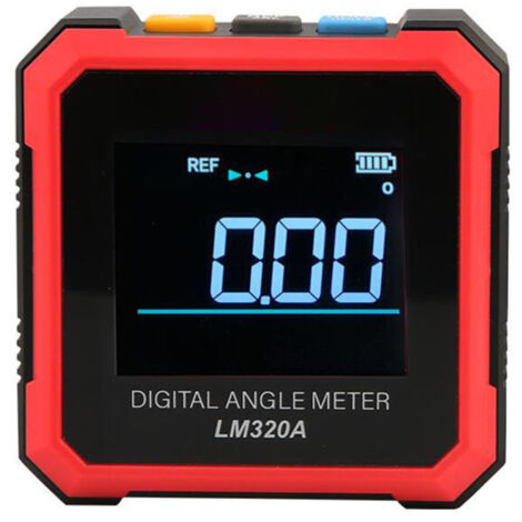 Carcasa de nivel de burbuja digital, transportador de ángulos, inclinómetro, marco de aluminio con imán, pantalla giratoria retroiluminada, modo ABS, apagado automático.