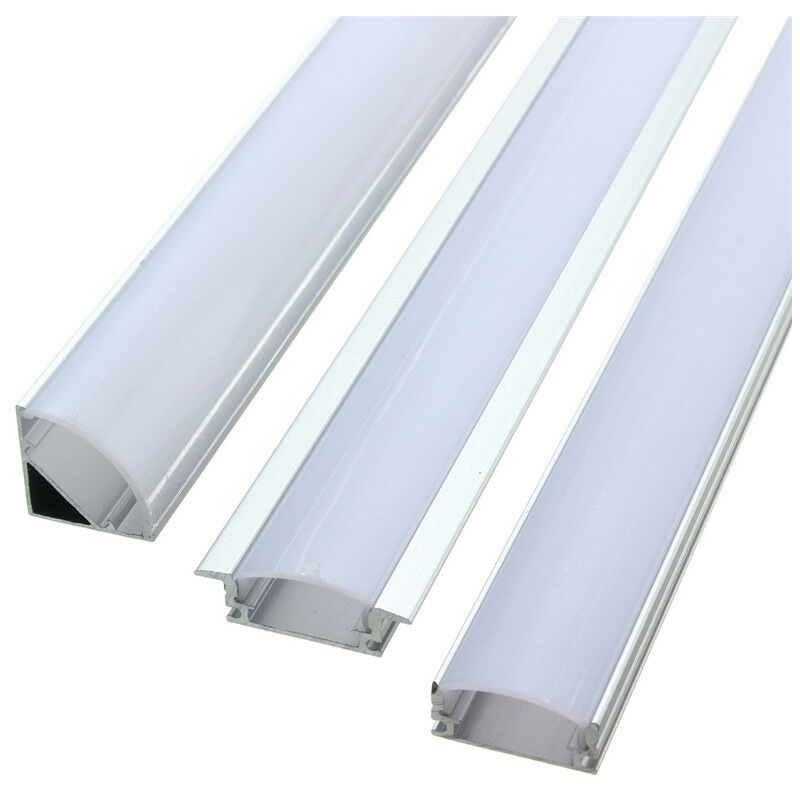 

Carcasa rígida de aluminio de 50 cm para 5050 5630 7020 Tira de LED Tira U Mohoo