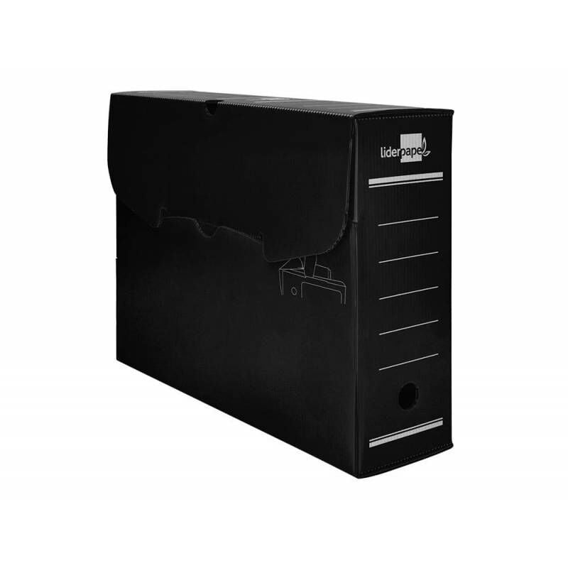 

Caja archivo definitivo plastico 36x26x10 cm Negro - Liderpapel