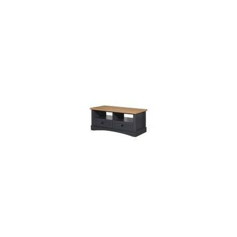 main image of "Carden Living Room Coffee Table 2 Drawers Dark Grey & Oak Storage Furniture"
