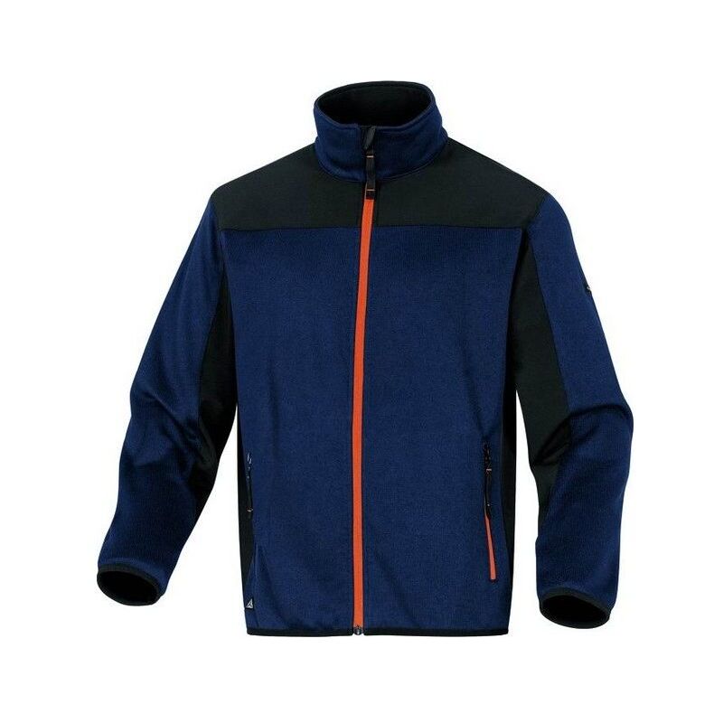 Cardigan Deltaplus Beaver Blu-Orange con Zip Tg. xl